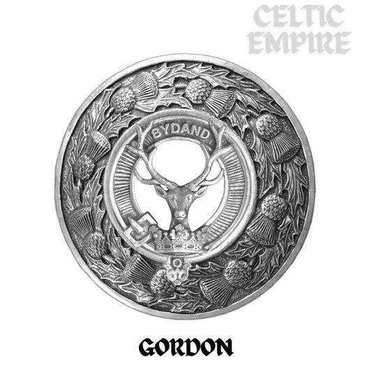 Gordon Family Clan Badge Scottish Plaid Brooch