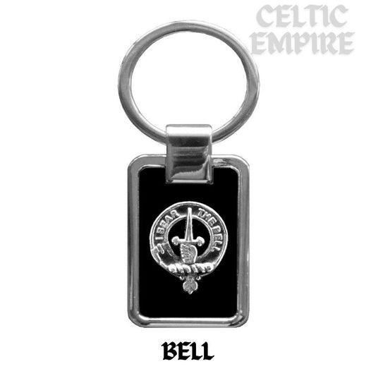 Bell Family Clan Black Stainless Key Ring