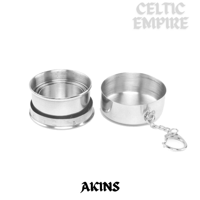 Akins Scottish Family Clan Crest Folding Cup Key Chain