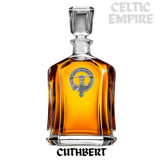 Cuthbert Family Clan Crest Badge Whiskey Decanter
