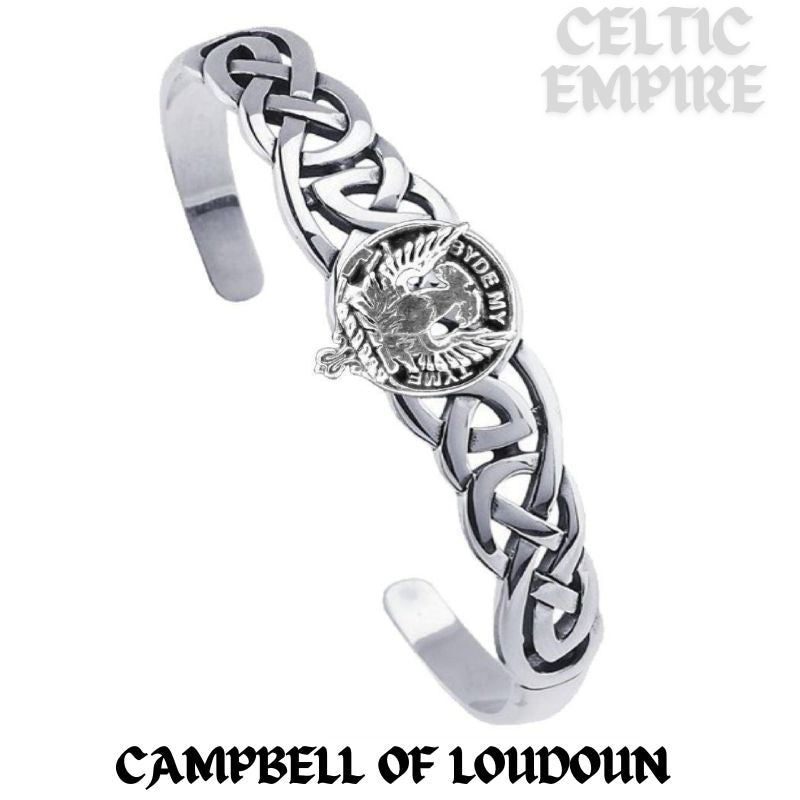 Campbell Loudoun Family Clan Crest Celtic Cuff Bracelet