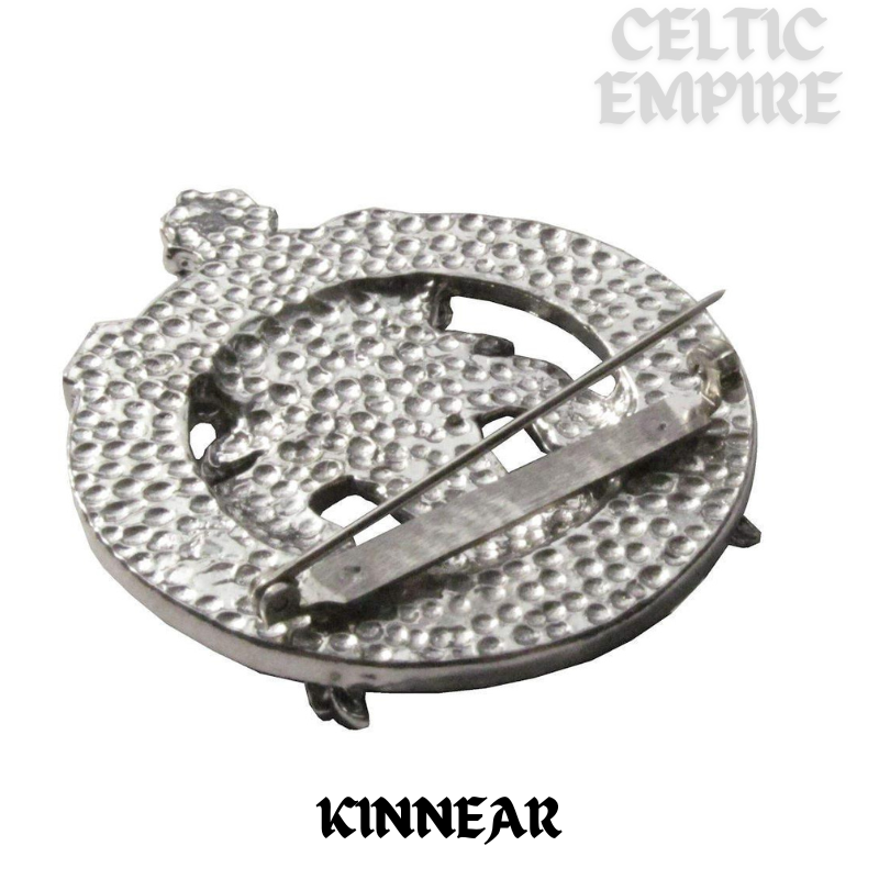 Kinnear Family Clan Crest Scottish Pewter Cap Badge
