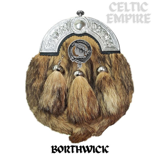 Borthwick Scottish Family Clan Crest Badge Dress Fur Sporran