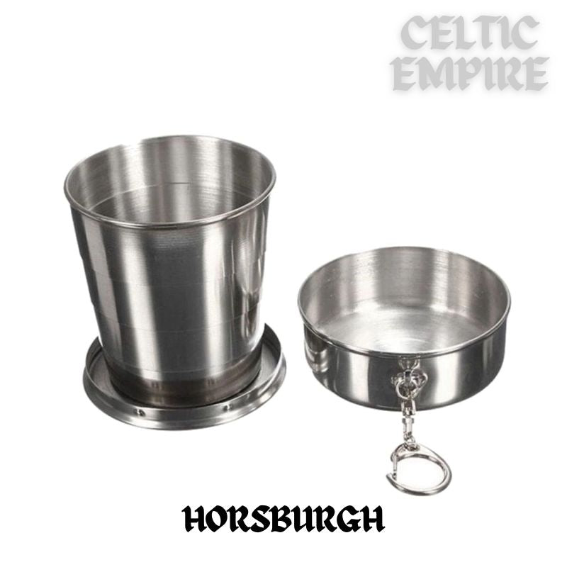 Horsburgh Scottish Family Clan Crest Folding Cup Key Chain