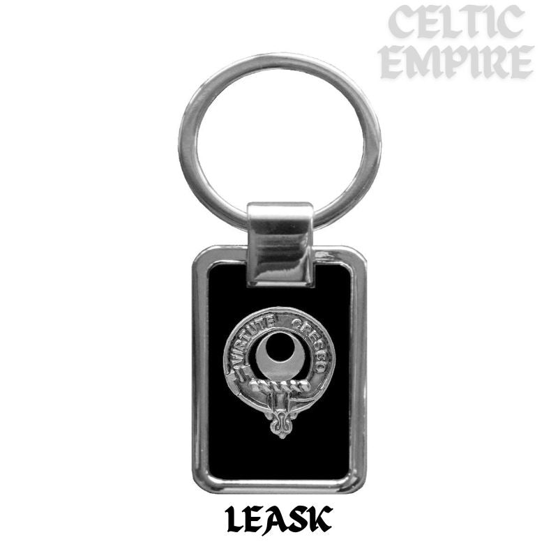 Leask Family Clan Black Stainless Key Ring