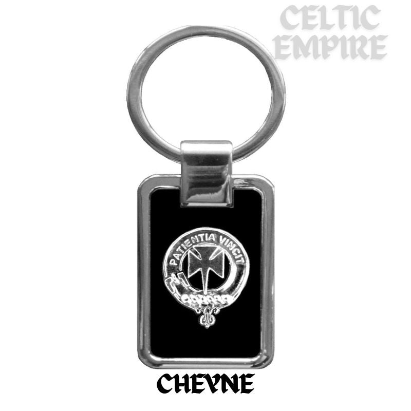 Cheyne Family Clan Black Stainless Key Ring