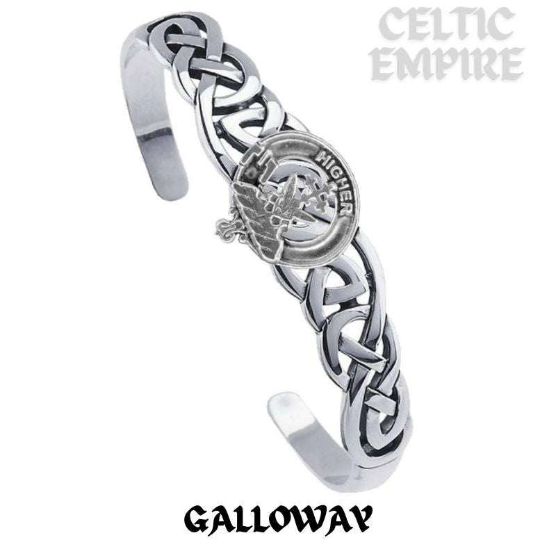 Galloway Family Clan Crest Celtic Cuff Bracelet