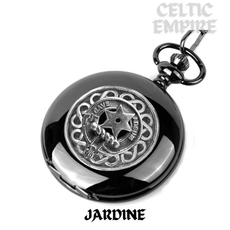 Jardine Scottish Family Clan Crest Pocket Watch