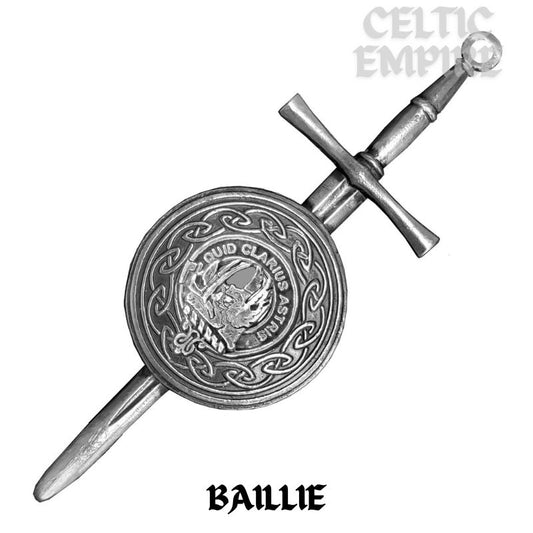 Baillie Scottish Family Clan Dirk Shield Kilt Pin