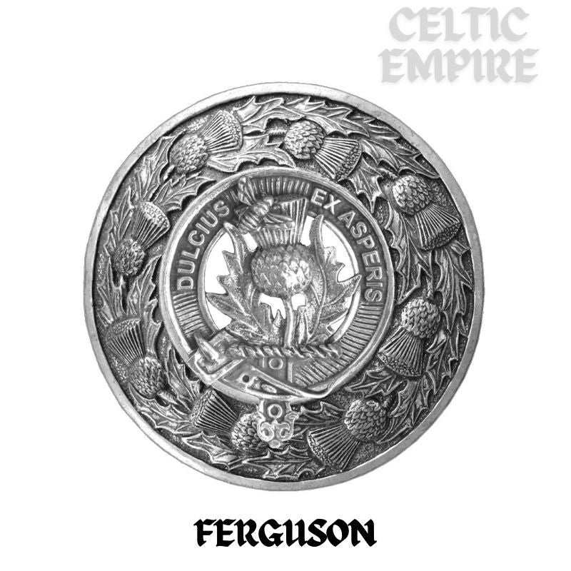 Ferguson Family Clan Badge Scottish Plaid Brooch