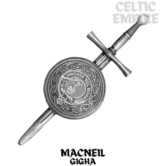 MacNeill (Gigha) Scottish Family Clan Dirk Shield Kilt Pin