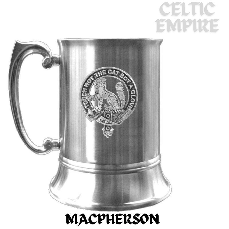 MacPherson Scottish Family Clan Crest Badge Tankard