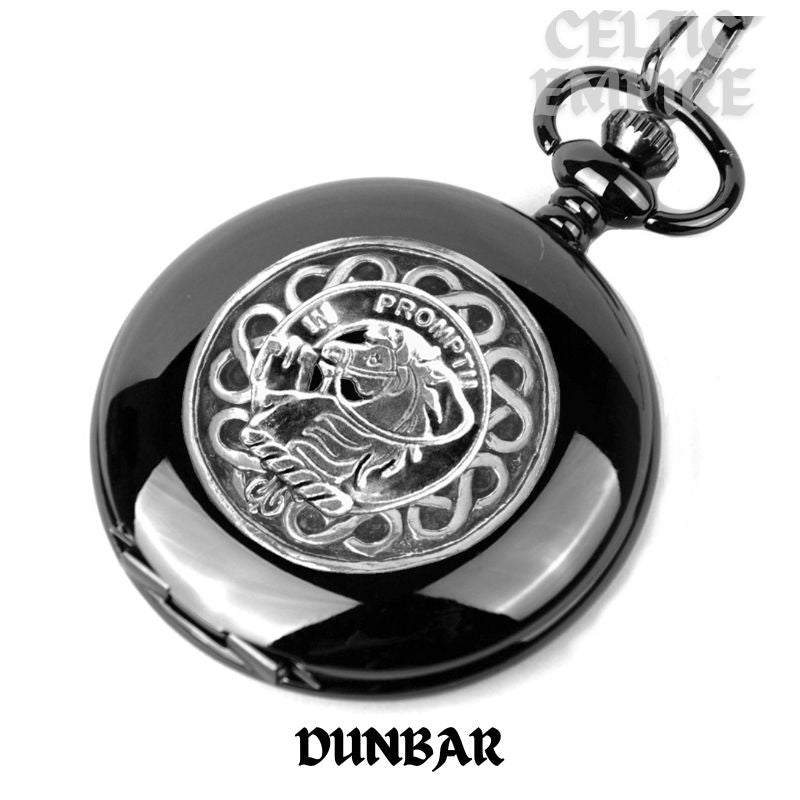 Dunbar Scottish Family Clan Crest Pocket Watch