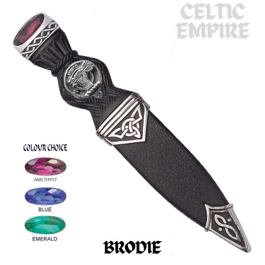 Brodie Interlace Family Clan Crest Sgian Dubh, Scottish Knife