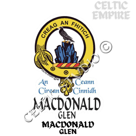 Macdonald (Glen) Family Clan Crest Decal | Custom Scottish Heritage Car & Laptop Stickers