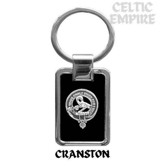 Cranston Family Clan Black Stainless Key Ring