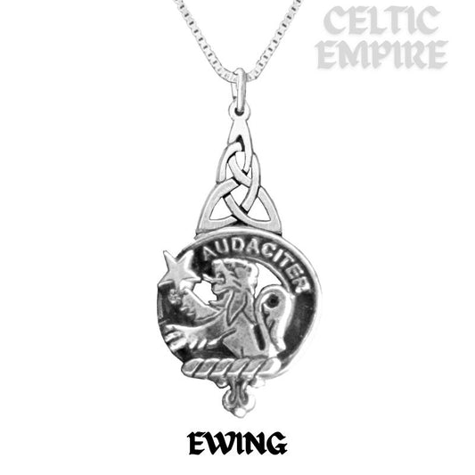 Ewing Family Clan Crest Interlace Drop Pendant