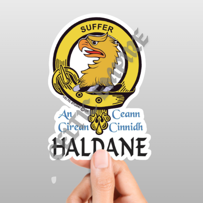 Haldane Family Clan Crest Decal | Custom Scottish Heritage Car & Laptop Stickers