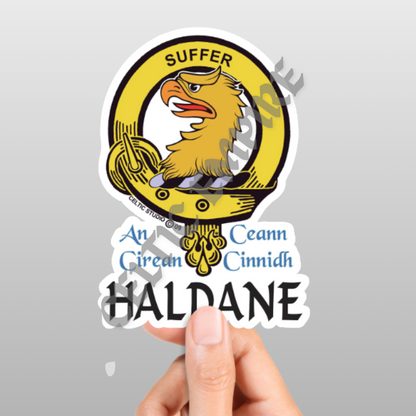 Haldane Family Clan Crest Decal | Custom Scottish Heritage Car & Laptop Stickers