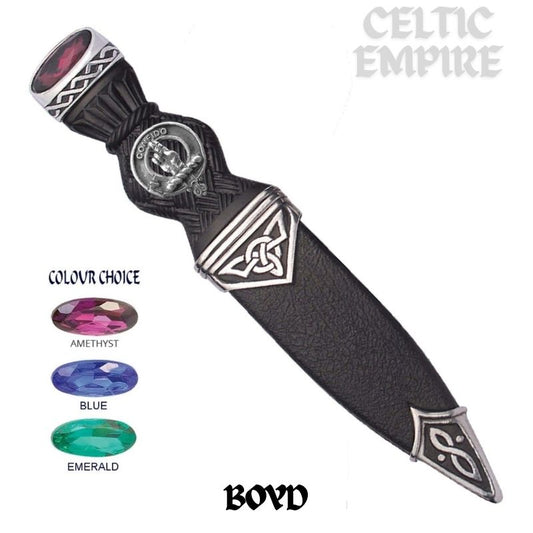 Boyd Interlace Family Clan Crest Sgian Dubh, Scottish Knife