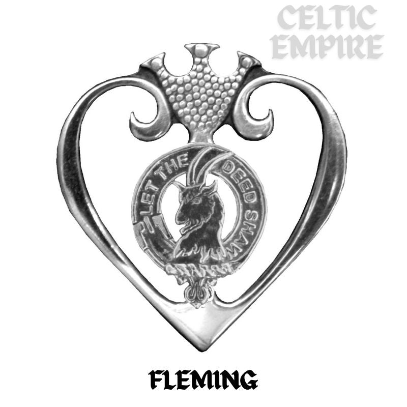 Fleming Family Clan Crest Luckenbooth Brooch or Pendant