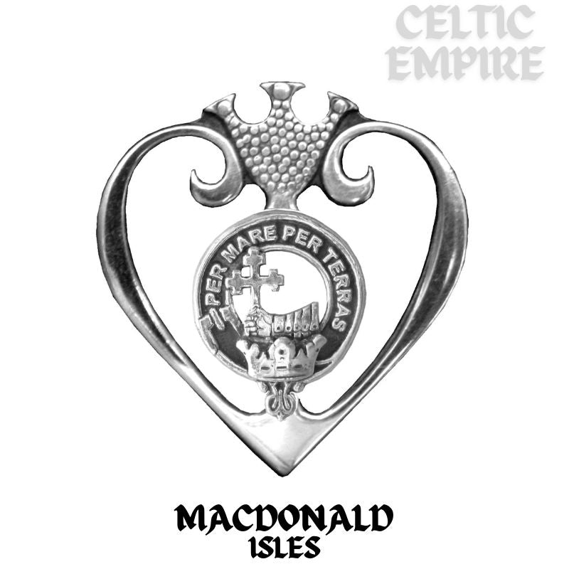 MacDonald Isles Family Clan Crest Luckenbooth Brooch or Pendant