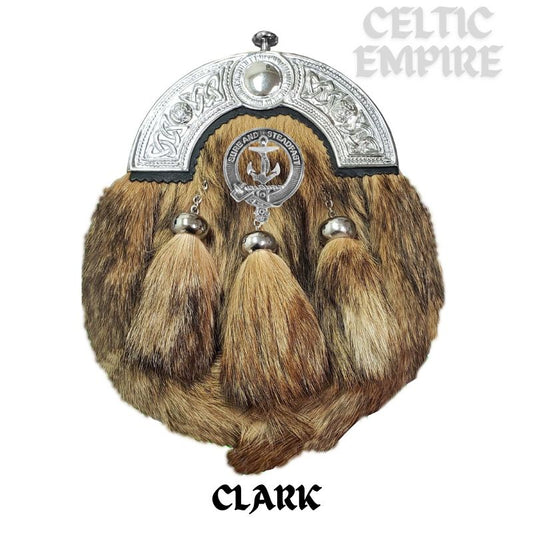 Clark Scottish Family Clan Crest Badge Dress Fur Sporran