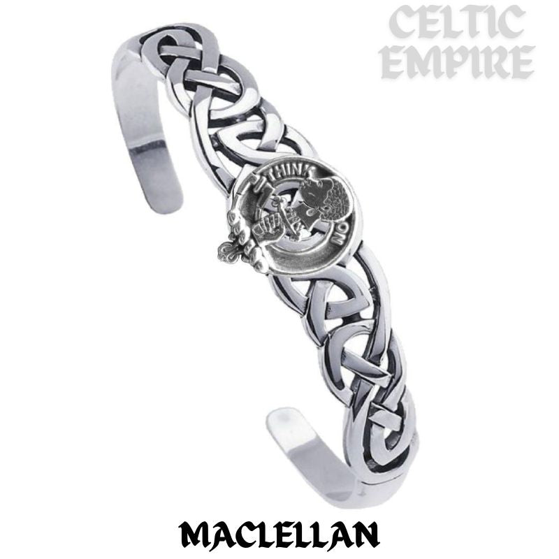 MacLellan Family Clan Crest Celtic Cuff Bracelet