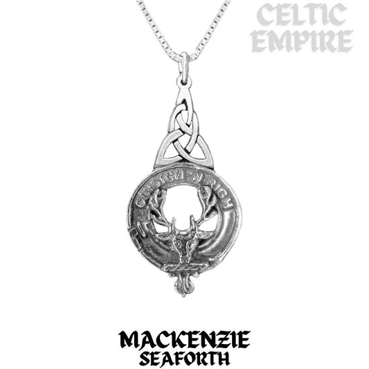 MacKenzie Seaforth Family Clan Crest Interlace Drop Pendant