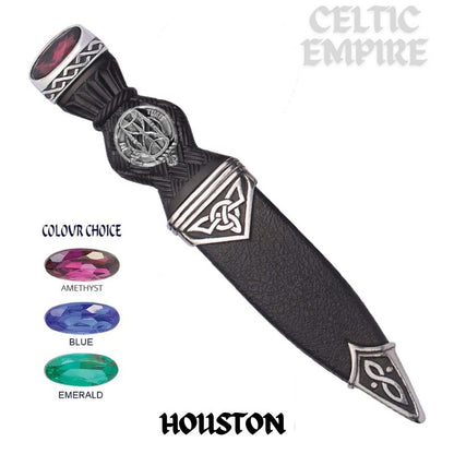 Houston Interlace Family Clan Crest Sgian Dubh, Scottish Knife