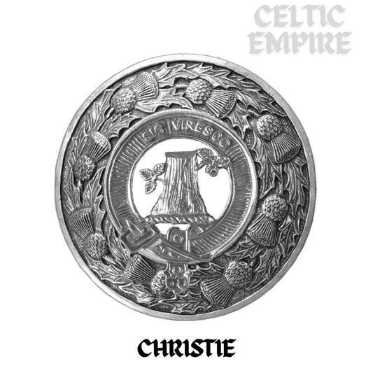 Christie Family Clan Badge Scottish Plaid Brooch