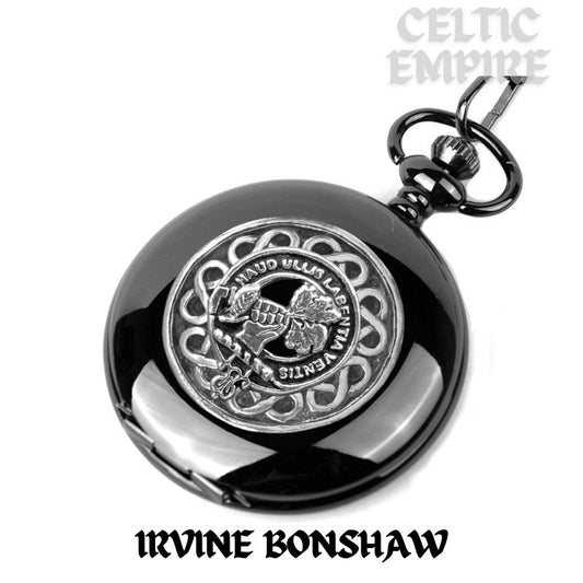 Irvine Bonshaw Scottish Family Clan Crest Pocket Watch