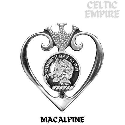 MacAlpine Family Clan Crest Luckenbooth Brooch or Pendant