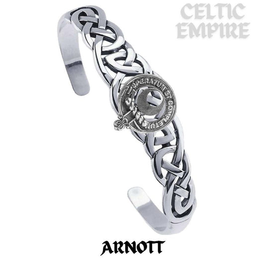 Arnott Family Clan Crest Celtic Cuff Bracelet