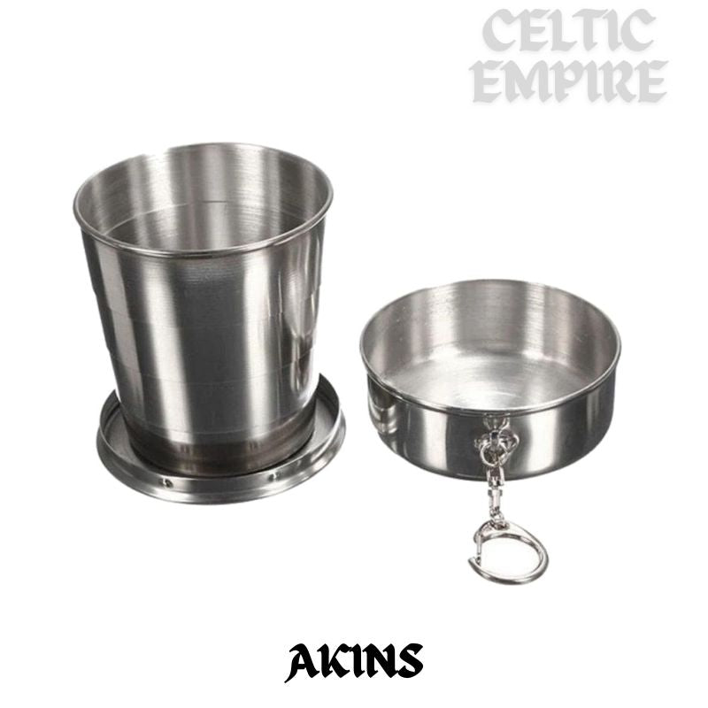 Akins Scottish Family Clan Crest Folding Cup Key Chain