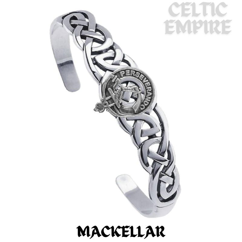 MacKellar Family Clan Crest Celtic Cuff Bracelet