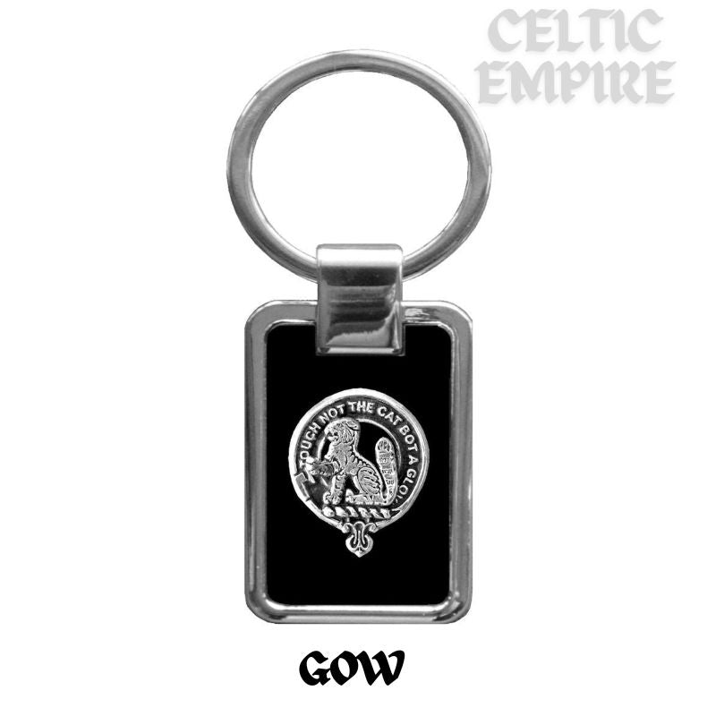 Gow Family Clan Black Stainless Key Ring