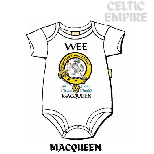 MacQueen Scottish Family Clan Crest Baby Jumper