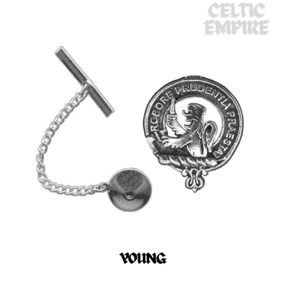 Young Family Clan Crest Scottish Tie Tack/ Lapel Pin