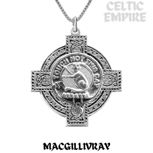 MacGillivray Family Clan Crest Celtic Cross Pendant Scottish