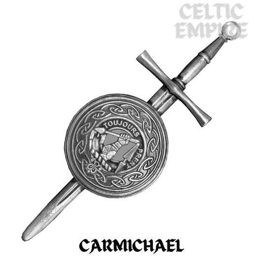 Carmichael Scottish Family Clan Dirk Shield Kilt Pin