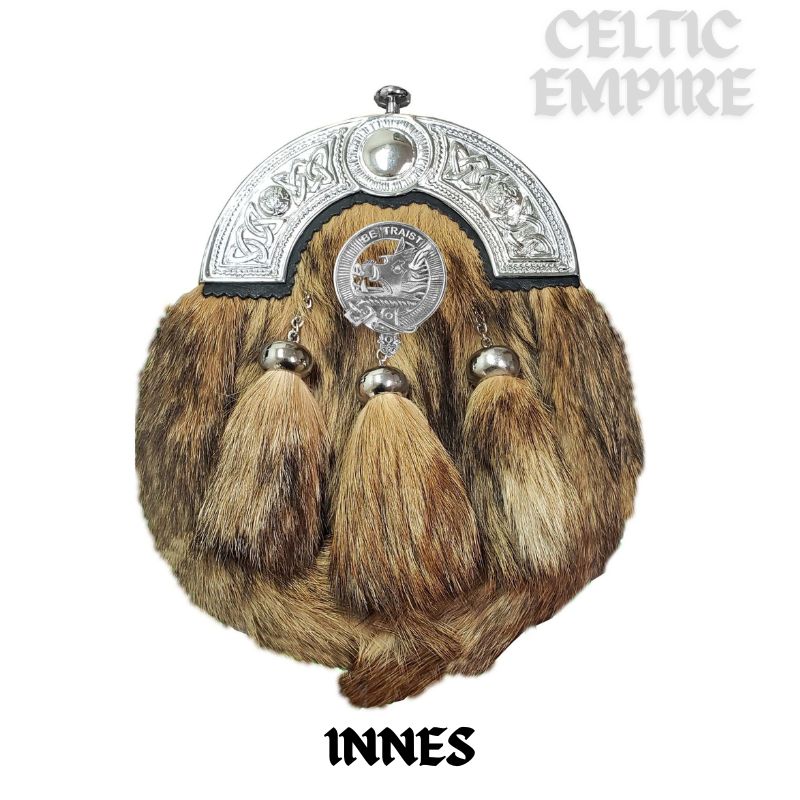 Innes Scottish Family Clan Crest Badge Dress Fur Sporran