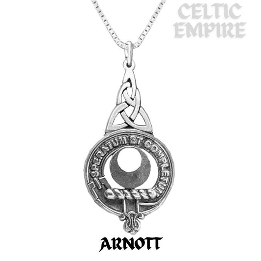 Arnott Family Clan Crest Interlace Drop Pendant