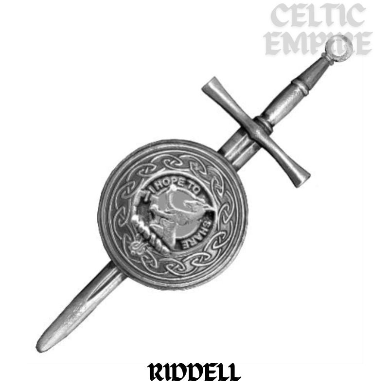 Riddell Scottish Family Clan Dirk Shield Kilt Pin