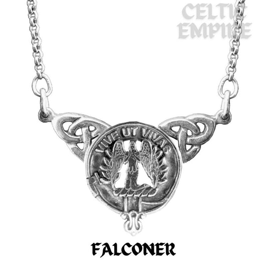 Falconer Family Clan Crest Double Drop Pendant