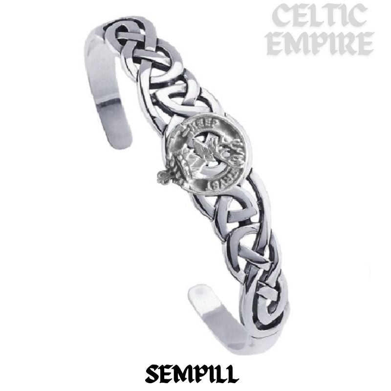 Sempill Family Clan Crest Celtic Cuff Bracelet