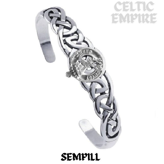 Sempill Family Clan Crest Celtic Cuff Bracelet