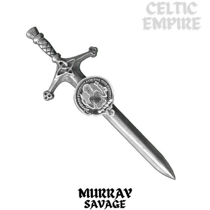 Murray (Savage) Family Clan Crest Kilt Pin, Scottish Pin