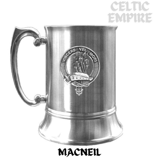 MacNeill Barra Scottish Family Clan Crest Badge Tankard