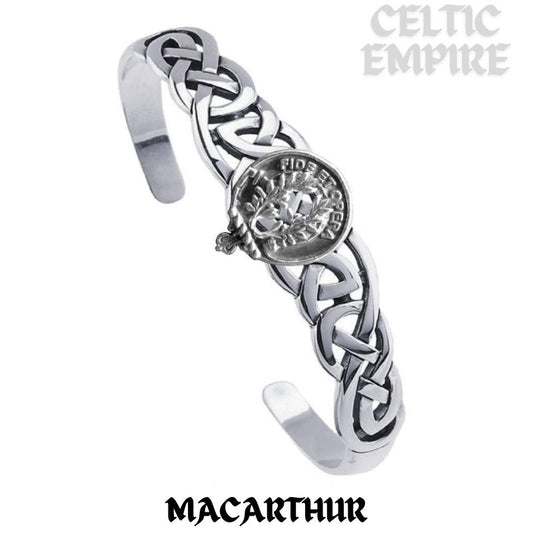 MacArthur Family Clan Crest Celtic Cuff Bracelet